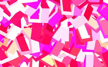 Açık pembe, altıgenli sarı vektör arkaplan. Bulanık yüzeyde renkli altıgenlerin çizimi. Duvar kağıtlarının dokusu için desen.