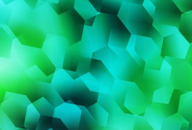 Renkli altıgenli açık yeşil vektör deseni. Renkli altıgenli bulanık arkaplan. Duvar kağıtlarının dokusu için desen.