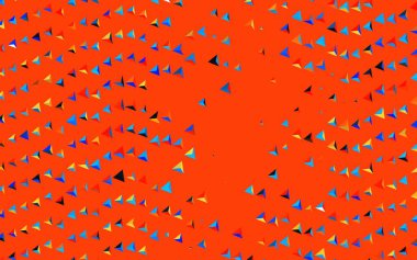 Koyu mavi, üçgen biçiminde kırmızı vektör dokusu. Soyut üçgenli dekoratif tasarım. İşiniz için en iyi akıllı tasarım.