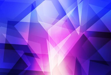 Açık mavi, kırmızı vektör çokgen arka plan. Üçgenlerden oluşan parlayan çokgen çizimler. İşiniz için en iyi üçgen tasarım.
