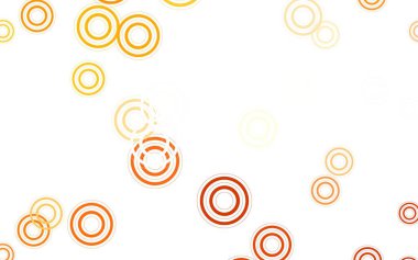 Dairesel şekilli açık kırmızı vektör düzeni. Soyut arka planda bulanık kabarcıklar ve renkli gradyan. Fütürist reklamlar ve kitapçıklar için şablon.