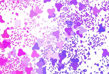 Rastgele şekilli açık pembe vektör deseni. Modern tarzda değişen renkli kaotik formlar. Duvar kağıtları için zarif tasarım.