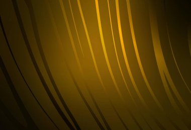 Eğri çizgileri olan koyu turuncu vektör arka planı. Soyut ve gradyan renkte renkli çizimler. Reklamınız için yepyeni tasarım..