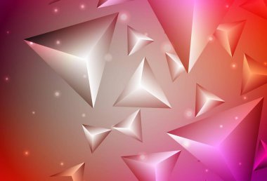 Açık Pembe, kırmızı vektör arkaplanı çizgiler, üçgenler. Soyut üçgenli dekoratif tasarım. İşiniz için en iyi akıllı tasarım.