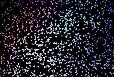 Üçgenli koyu renkli vektör arkaplanı. Renkli üçgenlerin olduğu bir resim. Bir cep telefonu için arka plan.