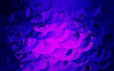 Koyu mor, eğri çizgileri olan pembe vektör düzeni. Eğilimli soyut bir çizim. Web siteniz için soyut tasarım.