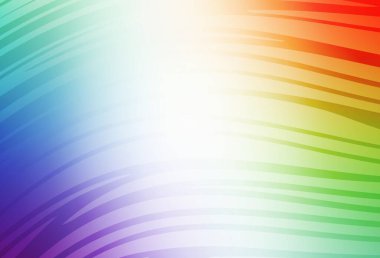 Wry çizgileri olan çok renkli ışık vektör düzeni. Basit eğri biçiminde parlak renkli bir illüstrasyon. Markan için yeni kompozisyon.