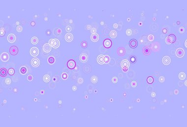 Açık Pembe, noktalı mavi vektör arkaplanı. Bulanık dekoratif tasarım baloncuklu soyut tarzda. Duvar kağıtlarının dokusu için desen.
