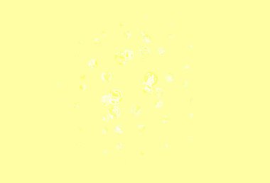 Açık sarı vektör arkaplan ve noktalar. Renkli su damlaları olan modern soyut çizimler. Reklamlar, broşürler için desen.