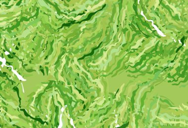 Açık yeşil, eğri çizgileri olan sarı vektör arkaplan. Kavisli çizgilerden oluşan parlak bir illüstrasyon. Reklamınız için yepyeni tasarım..