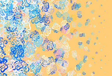 Açık mavi, kaotik şekilli kırmızı vektör şablonu. Soyut gradyan şekilli basit renkli çizimler. Bir cep telefonu için arka plan.