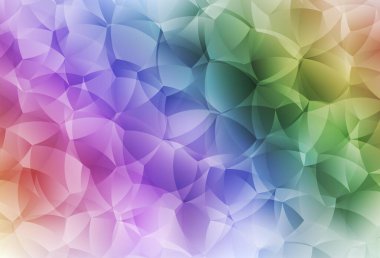 Rastgele biçimlerde ışık çok renkli vektör deseni. Rastgele şekillerle soyut tarzda dekoratif tasarım. Web siteniz için basit tasarım.