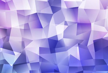 Açık pembe, mavi vektör soyut çokgen desen. Gradyanı olan üçgen geometrik örnek. Pankartın için tamamen yeni bir şablon.