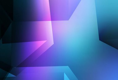 Koyu pembe, mavi vektör çokgen şablon. Üçgenli modern soyut çizim. Broşürünüz için yepyeni bir tasarım..