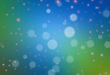 Açık mavi, karnaval tarzında yeşil vektör şablonu. Noel tarzında renkli bir tasarım ve eğilim. Harfler ve tipografi için şablon.