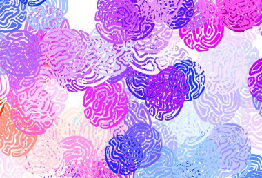 Açık mavi, kaotik şekilli kırmızı vektör şablonu. Soyut tarzda rengarenk gradyan şekilleri olan bir resim. Web siteniz için basit tasarım.