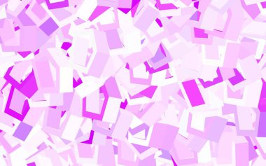 Açık Mor, altıgenli pembe vektör arkaplan. Altıgen tarzda ışıldayan soyut çizimler. Reklamınız için bir kalıp, kitapçıklar.