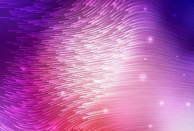 Açık Pembe, kıvrımlı çizgileri olan kırmızı vektör şablonu. Eğimli çizgileri olan zarif parlak bir illüstrasyon. Reklamınız için yepyeni tasarım..