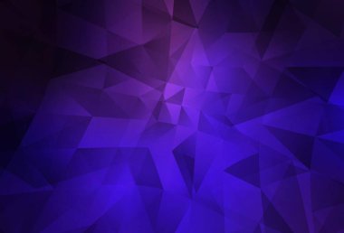 Koyu mor, pembe vektör eğimli üçgen şablonu. Origami stilinde gradyan ile yaratıcı geometrik illüstrasyon. Web siteniz için yeni bir doku.