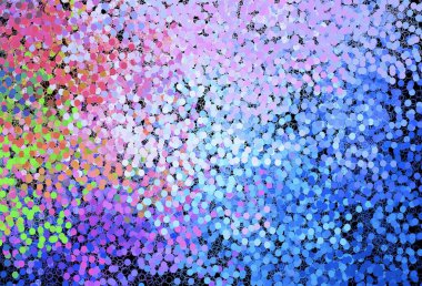 Koyu mavi, küreli kırmızı vektör deseni. Bulanık yağmur damlaları olan soyut bir çizim. Fütürist reklamlar ve kitapçıklar için şablon.