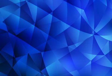 Açık BLUE vektörü soyut çokgen şablonu. Üçgenlerden oluşan parlayan çokgen çizimler. Arkaplanlarınız için desenli desen.