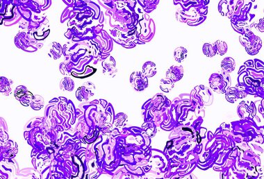 Kaotik şekilli açık mor vektör şablonu. Renkli rastgele şekillerle modern soyut illüstrasyon. Bir cep telefonu için arka plan.