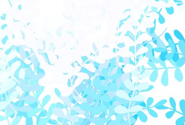 Açık pembe, mavi vektör yapraklı soyut arkaplan. Bulanık şekilli ve yapraklı yepyeni bir resim. Cep telefonlarının geçmişleri için şablon.