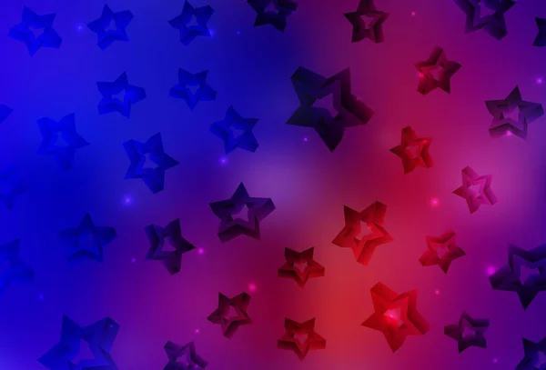 Azul Escuro Textura Vetorial Vermelha Com Belas Estrelas Estrelas Fundo —  Vetores de Stock