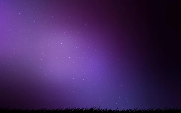 Dark Purple Vector Template Space Stars Shining Colored Illustration Bright — Stock Vector