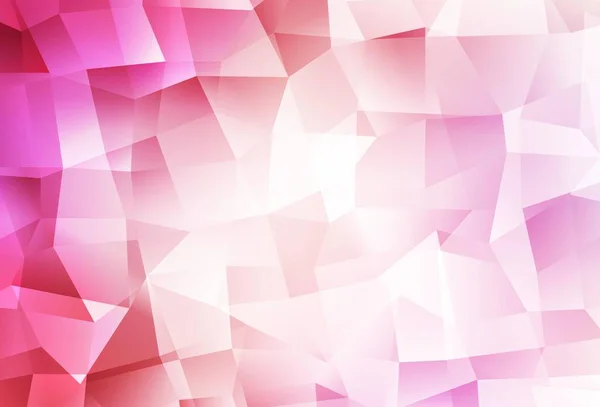 Luz Rosa Vector Brillante Fondo Triangular Ilustración Colorida Estilo Poligonal — Vector de stock