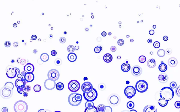 Hellrosa Blaue Vektorschablone Mit Kreisen Glitzernde Abstrakte Illustration Mit Verschwommenen — Stockvektor
