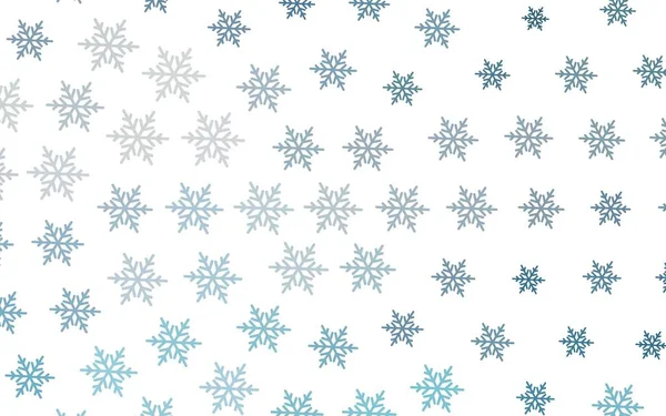 Hellblaue Vektorvorlage Mit Eisschneeflocken Sternen Moderne Geometrische Abstrakte Illustration Mit — Stockvektor
