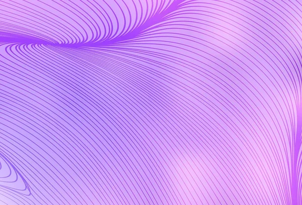 Hafif Mor çizgili vektör arkaplanı. Kavisli çizgilerden oluşan parlak bir illüstrasyon. Broşürler, broşürler için doku.