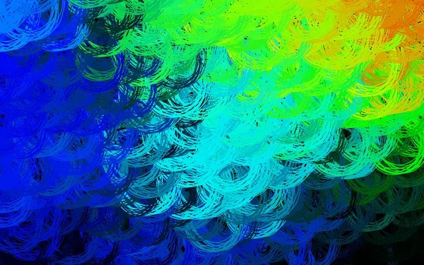 Темно Синий Зеленый Векторный Шаблон Кривыми Линиями Совершенно Новая Красочная — стоковый вектор
