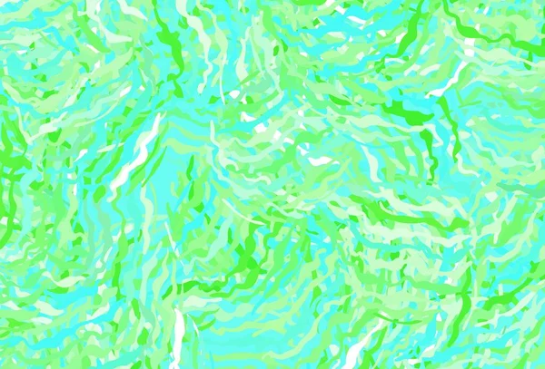 Bükülmüş çizgileri olan açık yeşil vektör şablonu. Alnında çizgiler olan soyut bir çizim. Tasarımınız için basit şablon.