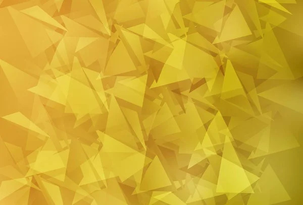Dunkelgelbe Vektorgradienten Dreiecke Vorlage Kreative Geometrische Illustration Origami Stil Mit — Stockvektor
