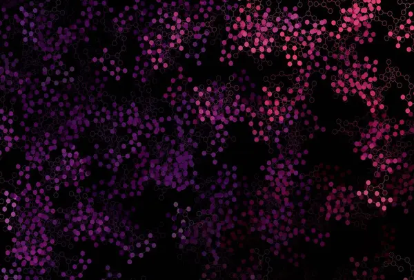 Koyu mor, yapay zeka yapısına sahip pembe vektör şablonu. Soyut şablondaki yapay zeka şekilleriyle parlayan illüstrasyon. Zeka ve yenilik reklamları için şablon.