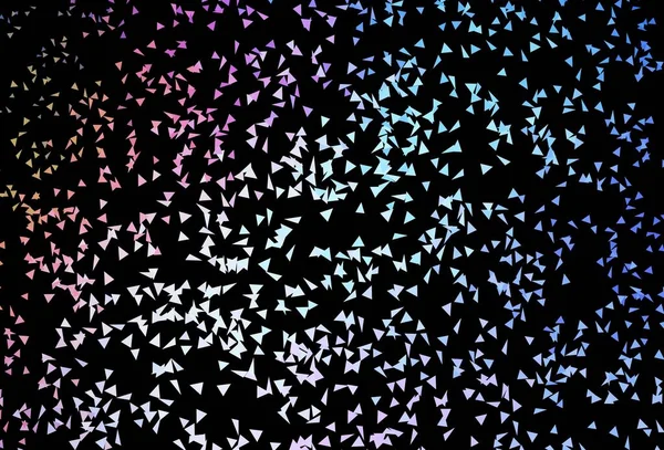 Üçgenli koyu renkli vektör arkaplanı. Renkli üçgenlerin olduğu bir resim. Bir cep telefonu için arka plan.