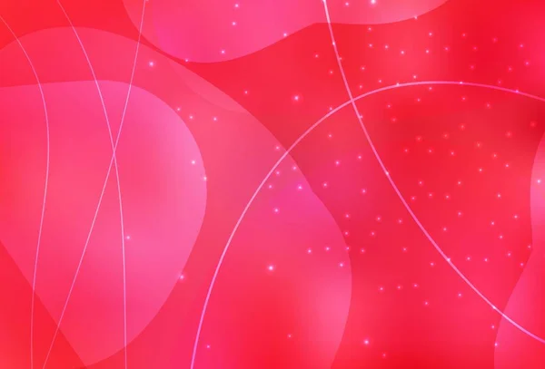 Light Red Vector Illustration Colorful Circles Lines Abstract Style Modern — Image vectorielle