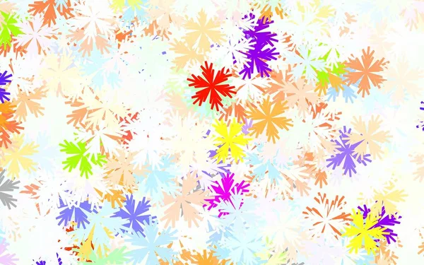 Light Blue Yellow Vector Natural Backdrop Flowers Colorful Illustration Doodle — ストックベクタ