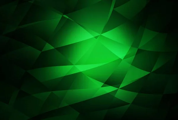 Dark Green Vector Polygonal Template Sample Polygonal Shapes Triangular Pattern — Vector de stock