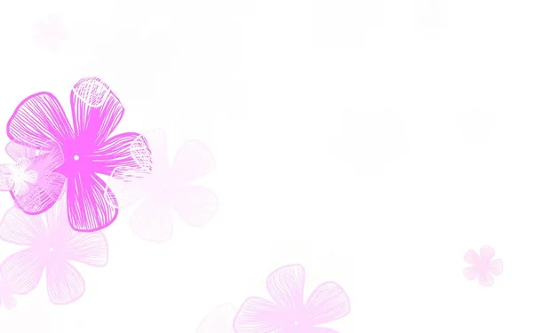 Light Purple Pink Vector Abstract Pattern Flowers Decorative Design Flowers — Archivo Imágenes Vectoriales