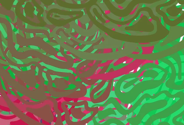 Світло Рожевий Зелений Векторний Шаблон Вигнутими Лініями Елегантна Яскрава Ілюстрація — стоковий вектор