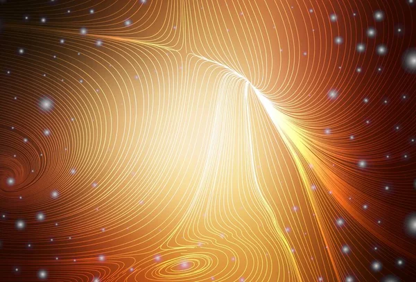 曲線を持つダークオレンジのベクトル背景 ボリューム図付きの抽象的なイラスト 壁紙のためのエレガントなデザイン — ストックベクタ
