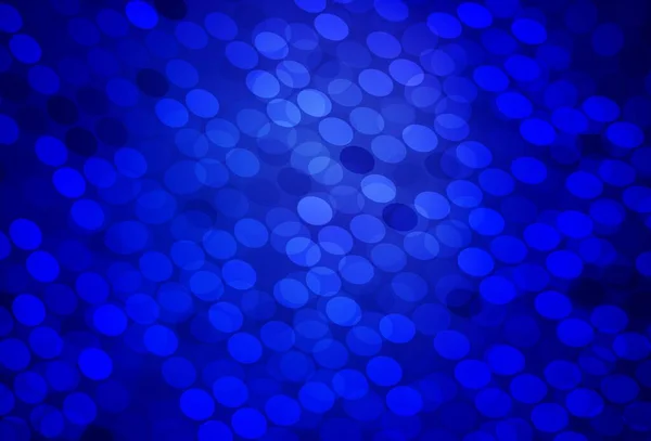 Dark Blue Vector Texture Disks Blurred Bubbles Abstract Background Colorful — Image vectorielle