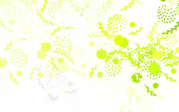 Hellgrüner Roter Vektor Natürlicher Hintergrund Mit Blumen Rosen Bunte Illustration — Stockvektor