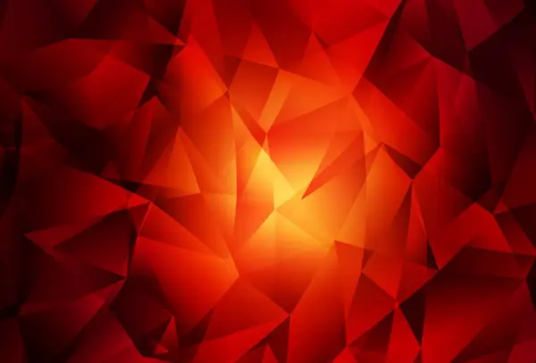 Donkerrode Vector Veelhoekige Sjabloon Geometrische Illustratie Origami Stijl Met Verloop — Stockvector