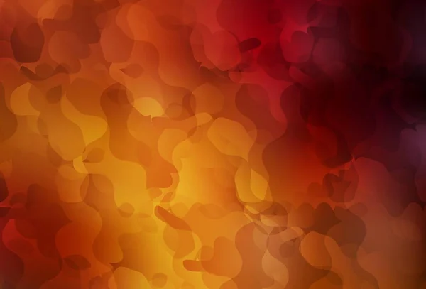 Dark Orange Vector Pattern Random Forms Colorful Chaotic Forms Gradient — Stock Vector