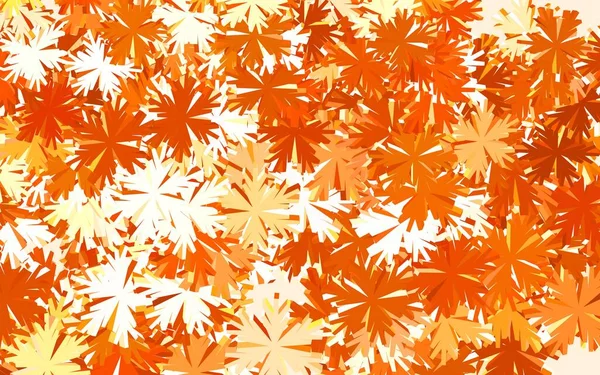 Světlé Oranžové Vektorové Čmáranice Pozadí Stromy Větve Barevná Ilustrace Stylu — Stockový vektor