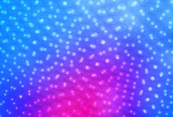 Lichtroze Blauw Vector Patroon Met Bollen Mooie Gekleurde Illustratie Met — Stockvector